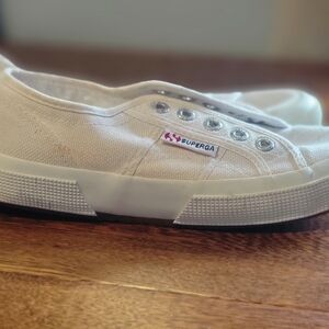 Superga Classic Canvas Slip-On Sneakers - White